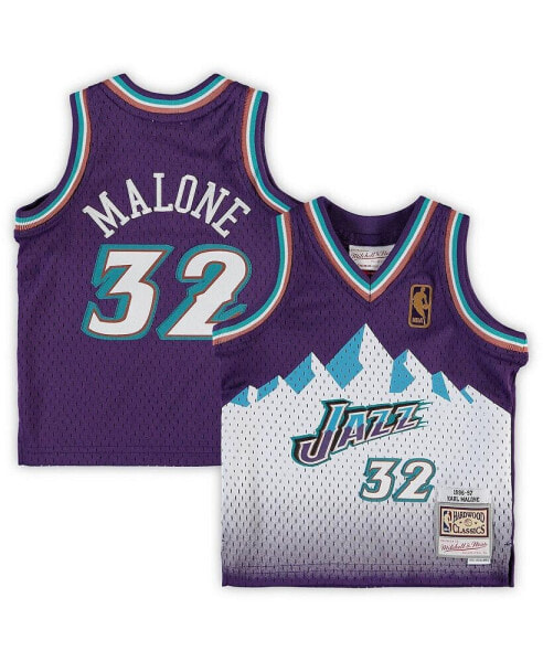 Boys and Girls Infant Karl Malone Purple Utah Jazz Retired Player Jersey