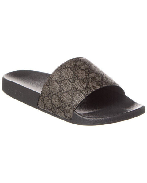 Gucci Gg Canvas Slide Men's Grey 9 Uk