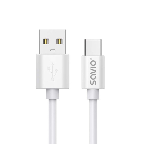 Savio USB cable 2 m 2.0 A - C White CL-168 - Cable - Digital