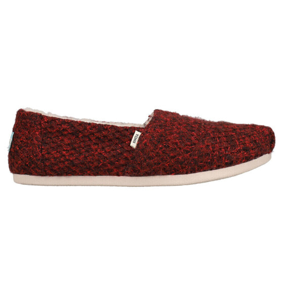 TOMS Alpargata Slip On Womens Red Flats Casual 10015696T