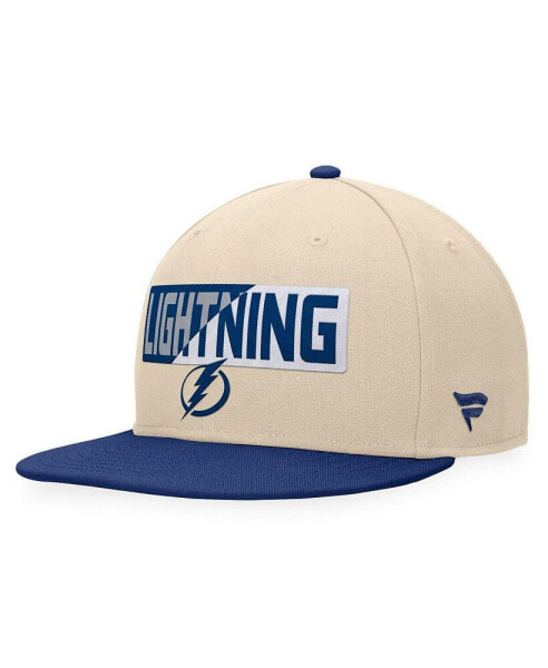 Men's Cream/Blue Tampa Bay Lightning Goalaso Snapback Hat