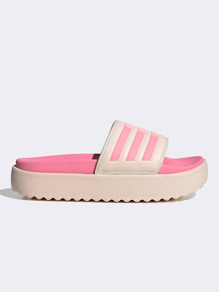 adidas Sportswear Adilette platform sliders in pink