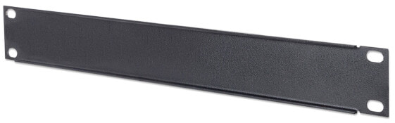 Intellinet 10" Blank Panel - 1U Cover for Unused Space in 10" Cabinet - Metal - Black - Blank panel - Black - Steel - 1U - 10" - 25.4 cm (10")