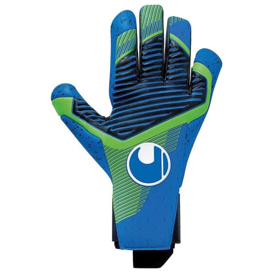 Вратарские перчатки Uhlsport Aquagrip HN (Ультраголубой / Флюоресцентно-зеленый / Белый)