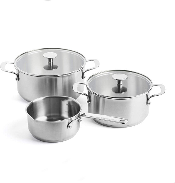KitchenAid, Stainless Steel Cookware Set - 5 Pieces, Silver