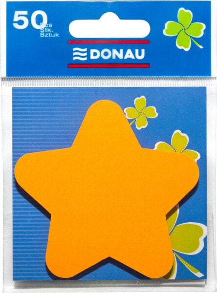 Канцелярский набор Donau Notes самоклеящаяся звезда оранжевая 50 листов с подвеской (7572001PL-12)