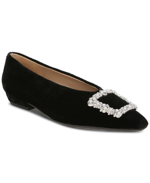 Women's Janina Slip-On Embellished Buckle Flats