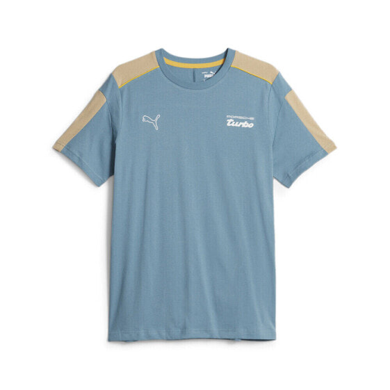Puma X Pl Mt7 Logo Crew Neck Short Sleeve T-Shirt Mens Blue Casual Tops 62101902