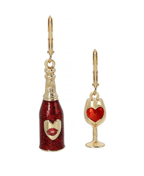 Wine Mismatched Earrings