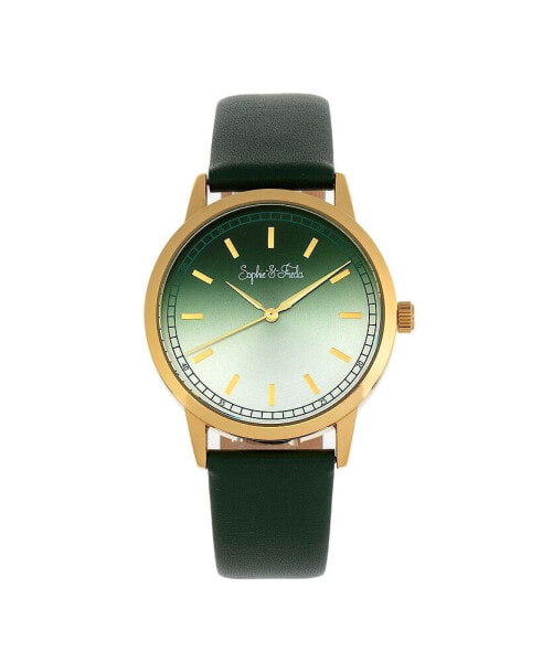 Women San Diego Leather Watch - Green, 36mm