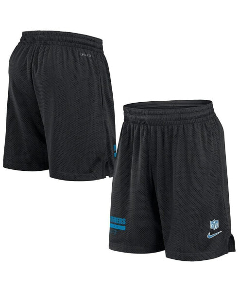 Men's Black Carolina Panthers 2024 Sideline Performance Mesh Shorts