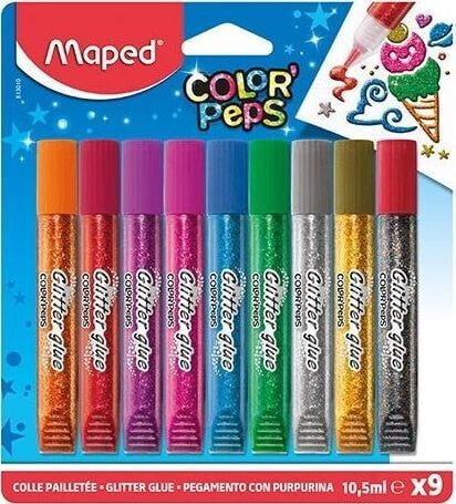 Maped Klej z brokatem Colorpeps 9 kolorów MAPED