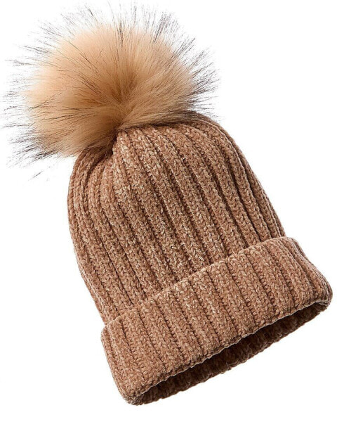 La Fiorentina Basic Knit Beanie Women's Brown