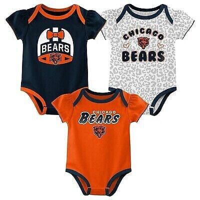 NFL Chicago Bears Baby Girls' s 3pk Set - 12M