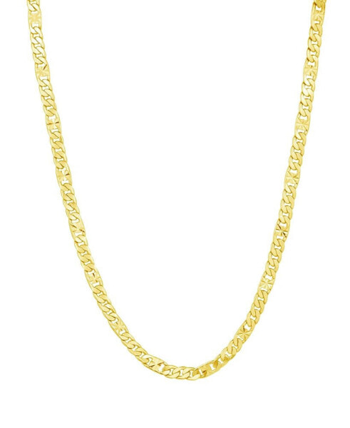 Diamond Cut Silver-Plated or 18K Gold-Plated Cuban Chain Necklace