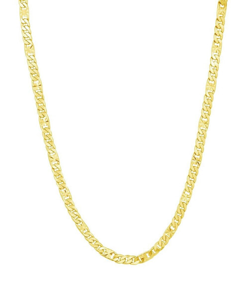 And Now This diamond Cut Silver-Plated or 18K Gold-Plated Cuban Chain Necklace