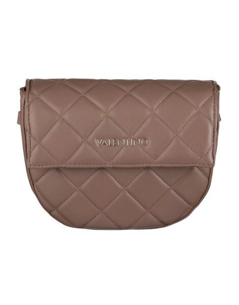 Valentino Bigs quilted crossbody saddle bag in taupe