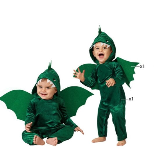 Маскарадные костюмы для младенцев Дракон Зеленый