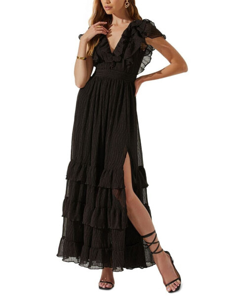 Women's Tiara Tiered-Ruffled V-Neck Dress