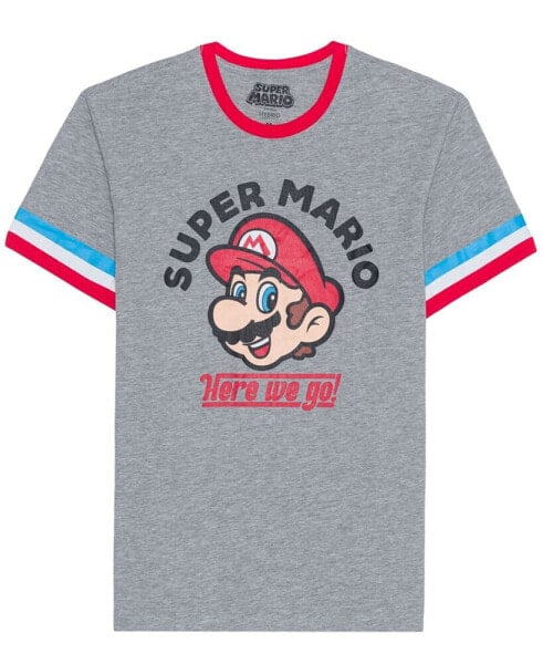 Футболка с коротким рукавом Hybrid Men's Super Mario Short Sleeve Ringer.