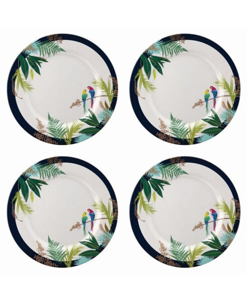 Тарелки для обеда Portmeirion Sara Miller с попугаями, набор из 4 шт.