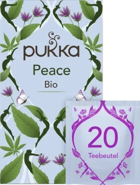 Kräutertee "Peace" mit Grüner Minze, Ashwagandha, Hanföl (20 Beutel), 30 g