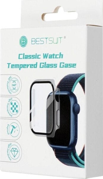 Bestsuit Futerał ochronny ze szkłem Bestsuit Flexible do Apple Watch series 7/8/9-45mm - transparentny