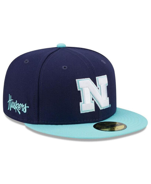 Men's Navy, Light Blue Nebraska Huskers 59FIFTY Fitted Hat