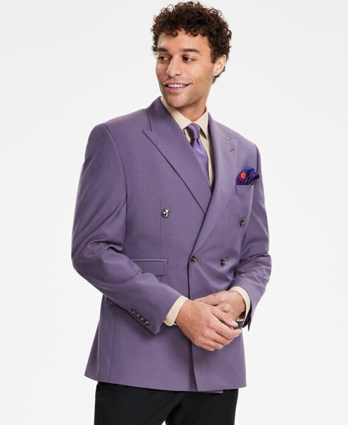 Men's Classic-Fit Solid Double-Breasted Suit Jacket