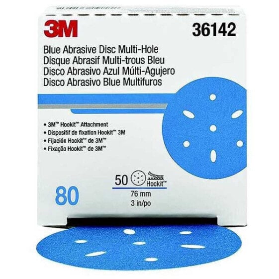 3M Hookit 152 mm 600 Multi Hole Sanding Disc 50 Units