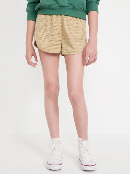 High-Waisted Mesh Performance Shorts for Girls