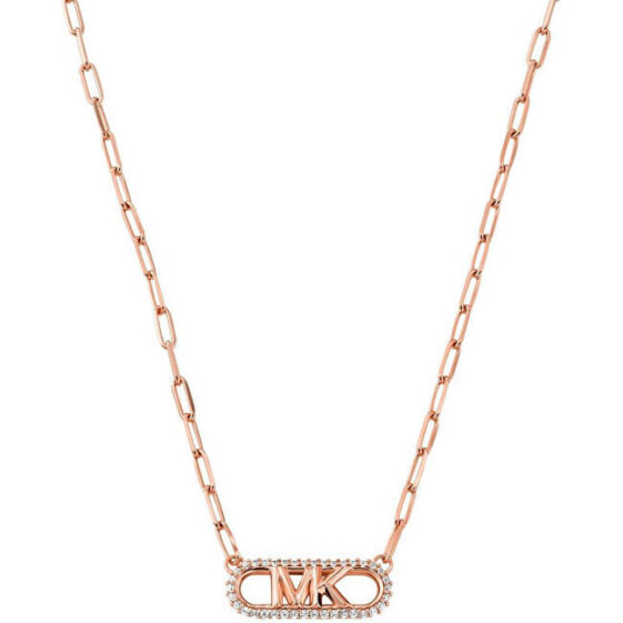Decent Bronze Necklace with Cubic Zirconia MKC1655CZ791
