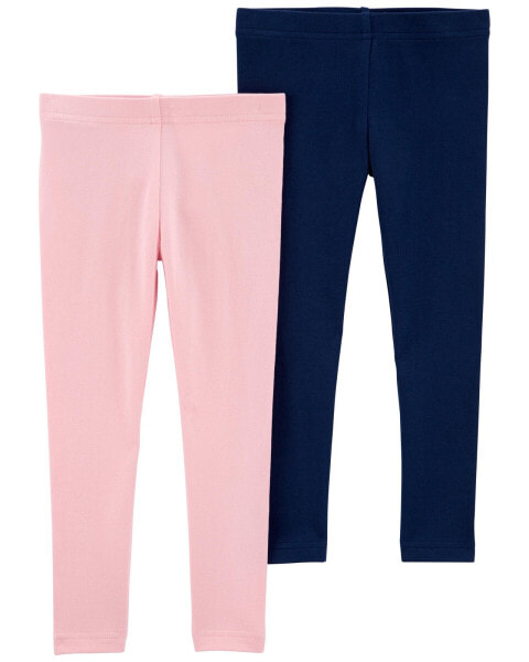 Toddler 2-Pack Light Pink & Navy Leggings Set 5T