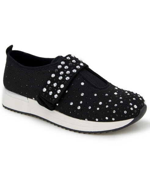 Women's Cameron Jeweled Adjustable Closure Sneakers