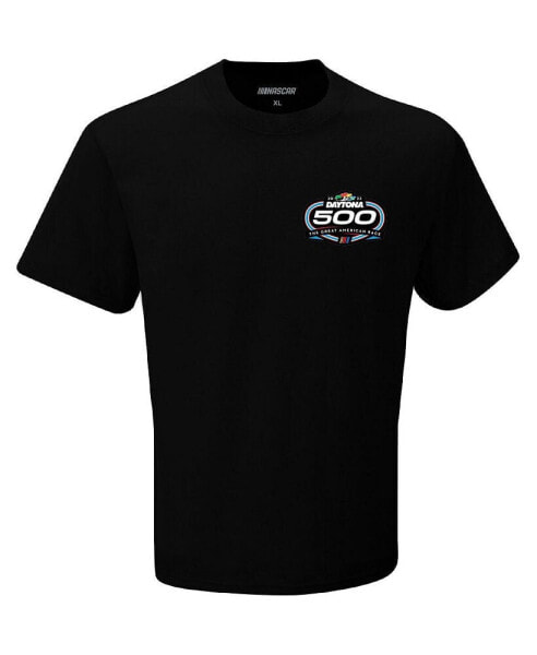 Men's Black 2023 Daytona 500 American Flag T-shirt