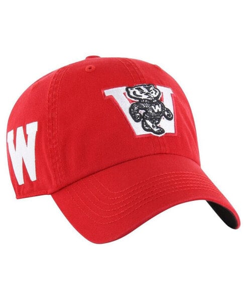 Men's Red Wisconsin Badgers Vintage Sure Shot Franchise Fitted Hat