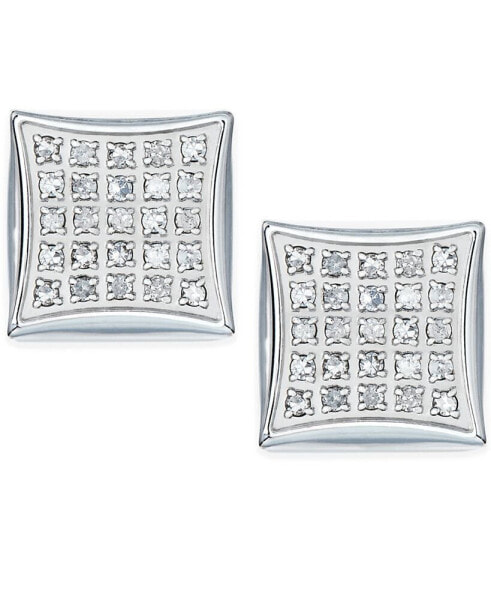 Men's Diamond Earrings in Stainless Steel (1/4 ct. t.w.)