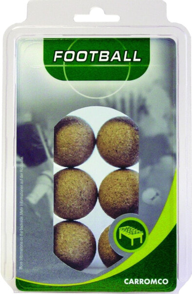 Настольный футбол Carromco Kickerbälle, 6x Корк, в блистере, 36мм, натуральный, 6 шт. вес 12 г