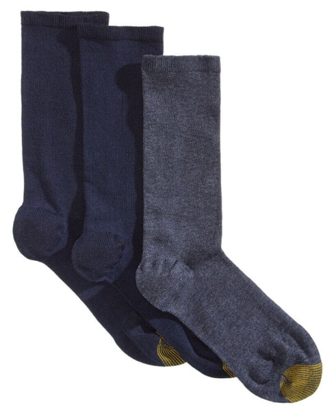 Women's 3-Pack Wellness Non-Binding Flat Knit Crew Socks