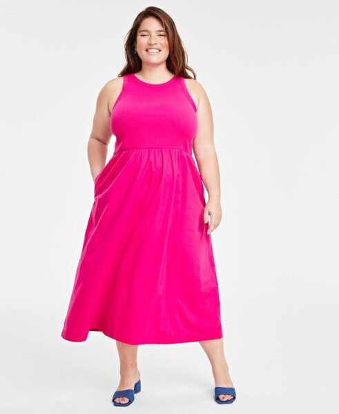 Trendy Plus Size Tank Midi Dress, Created for Macy's