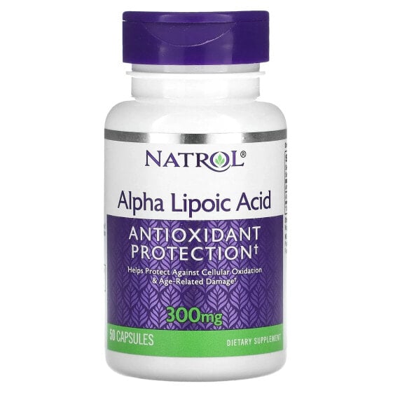 Антиоксидант Natrol Alpha Lipoic Acid, 300 мг, 50 капсул