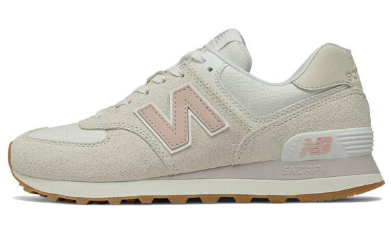 Кроссовки женские New Balance NB 574 розово-белые