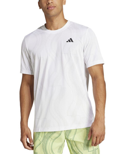 Футболка Adidas мужская с графическим принтом и влагоотводящими свойствами для теннисация