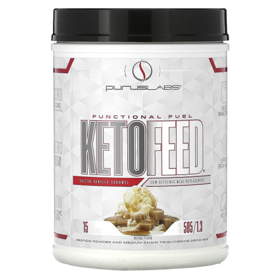 Витаминно-минеральный комплекс Purus Labs KetoFeed, Salted Vanilla Caramel, 1.3 lb (585 г) для похудения и контроля веса