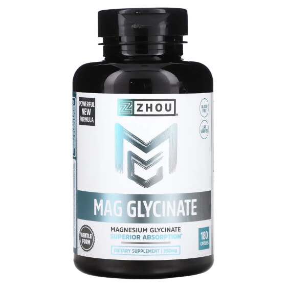 Mag Glycinate, 350 mg, 180 Capsules (87 mg per Capsule)