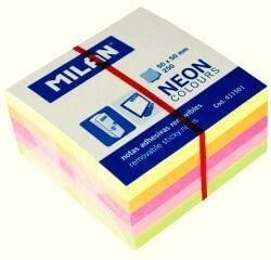 Канцелярский набор MILAN Karteczki samoprzylepne 50x50 Neon 250 шт
