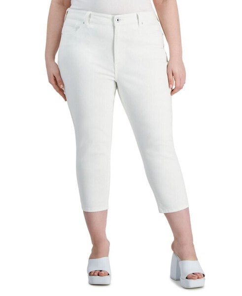 Trendy Plus Size Mid-Rise Skinny Cropped Jeans
