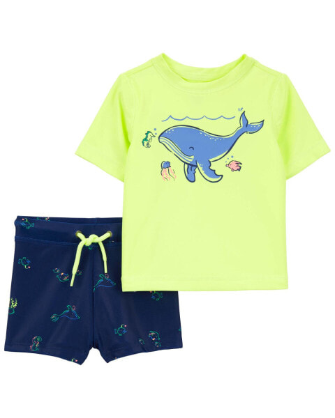 Baby 2-Piece Whale Rashguard Set 9M