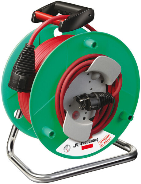 Brennenstuhl 25m AT-N05V3V3-F 3G1,5 - 25 m - 1 AC outlet(s) - IP44 - Black - Green - Gray - Red - Red - 1 pc(s)