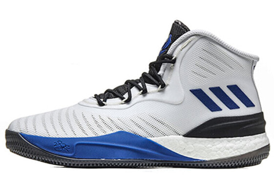 adidas D Rose 8 防滑耐磨 高帮 篮球鞋 男款 白蓝黑 / Кроссовки баскетбольные Adidas D CQ0830